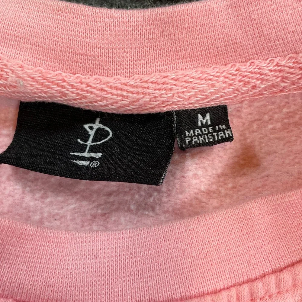 Pink Floyd Dark Side of the Moon Pink Graphic Cropped Sweatshirt Womens Medium